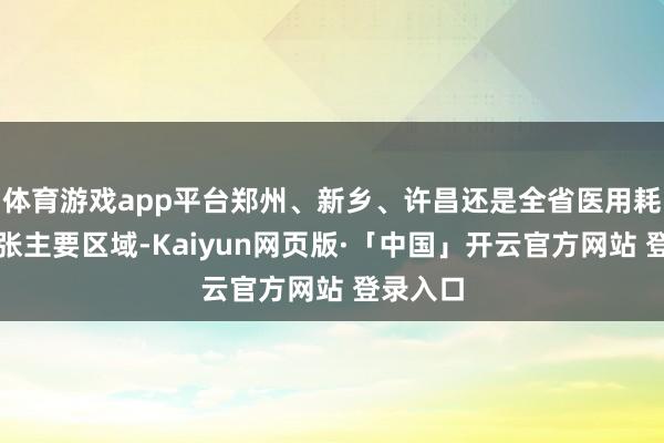 体育游戏app平台郑州、新乡、许昌还是全省医用耗材招主张主要区域-Kaiyun网页版·「中国」开云官方网站 登录入口