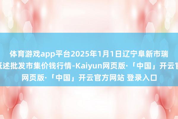 体育游戏app平台2025年1月1日辽宁阜新市瑞轩蔬菜农副居品概述批发市集价钱行情-Kaiyun网页版·「中国」开云官方网站 登录入口